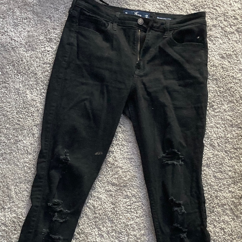 Hollister black ripped jeans